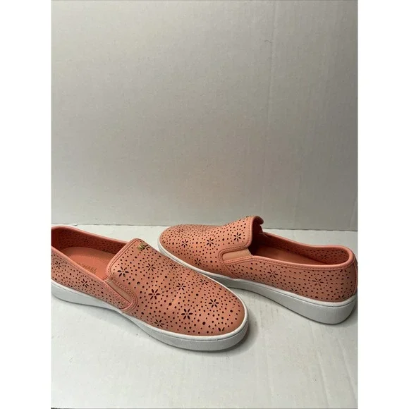 Michael Kors Women Leather Upper Rubber Sole Size 8M Coral - Picture 4 of 8